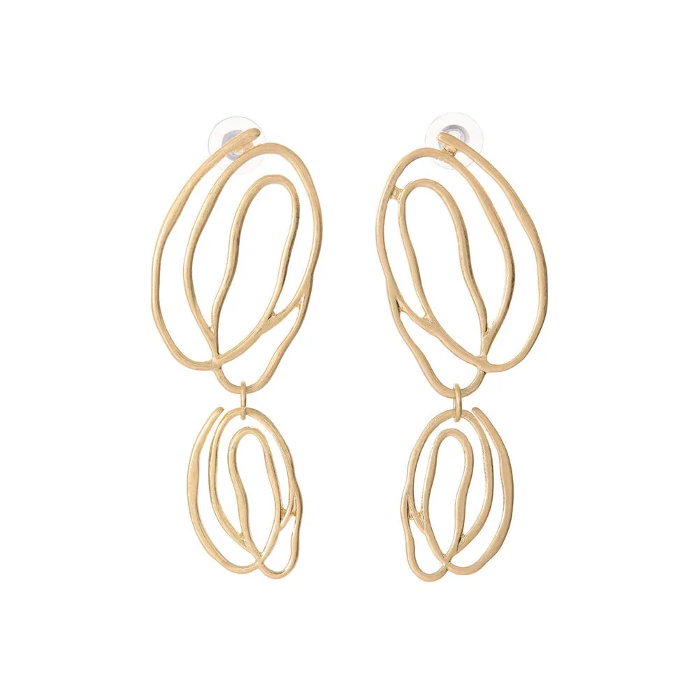 Irregular Swirl Drop Earrings