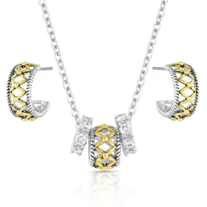 Jewellery Set | Montana Gold Woven Ring
