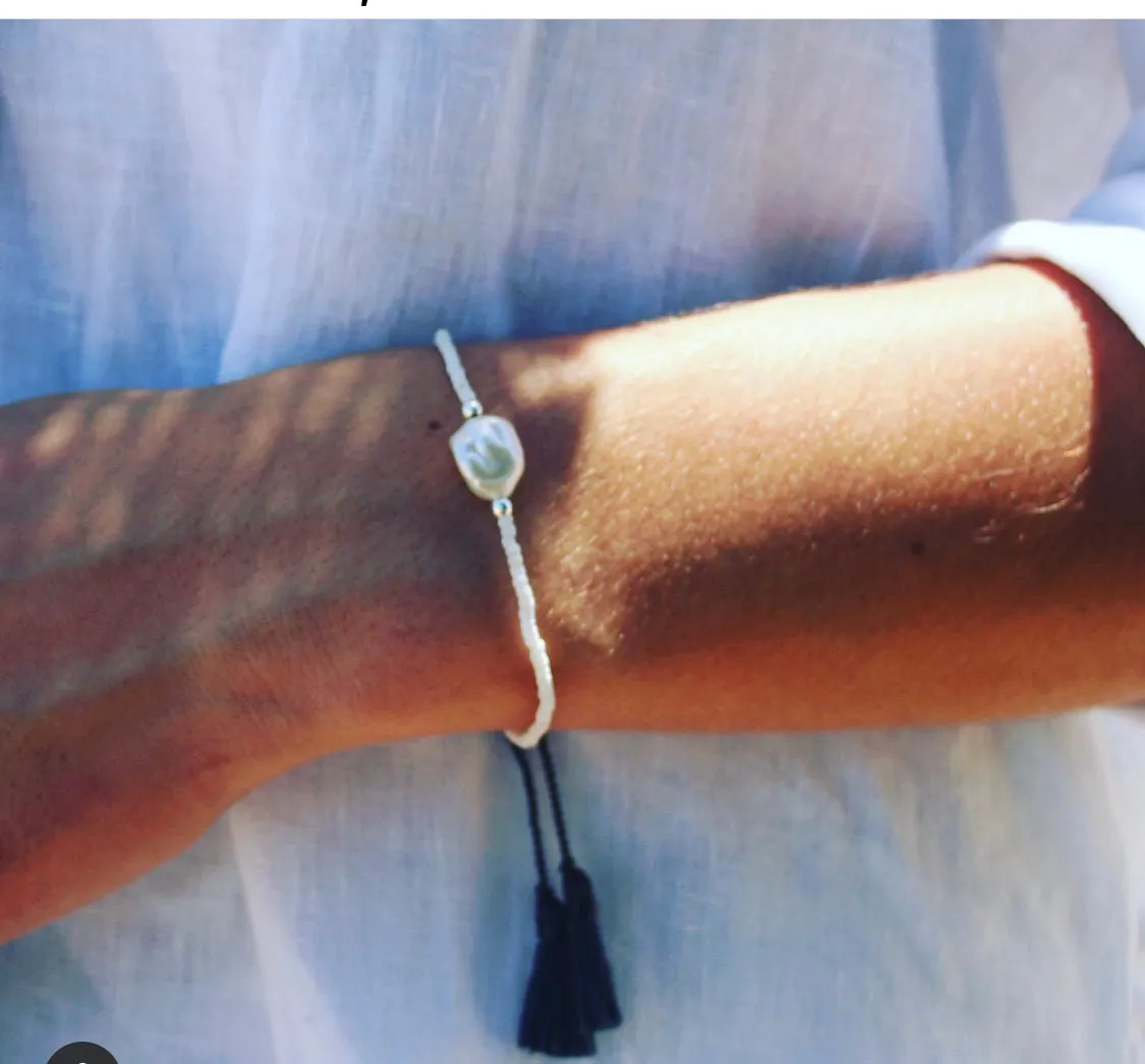 Kelli Keshi Pearl Tassel Bracelet
