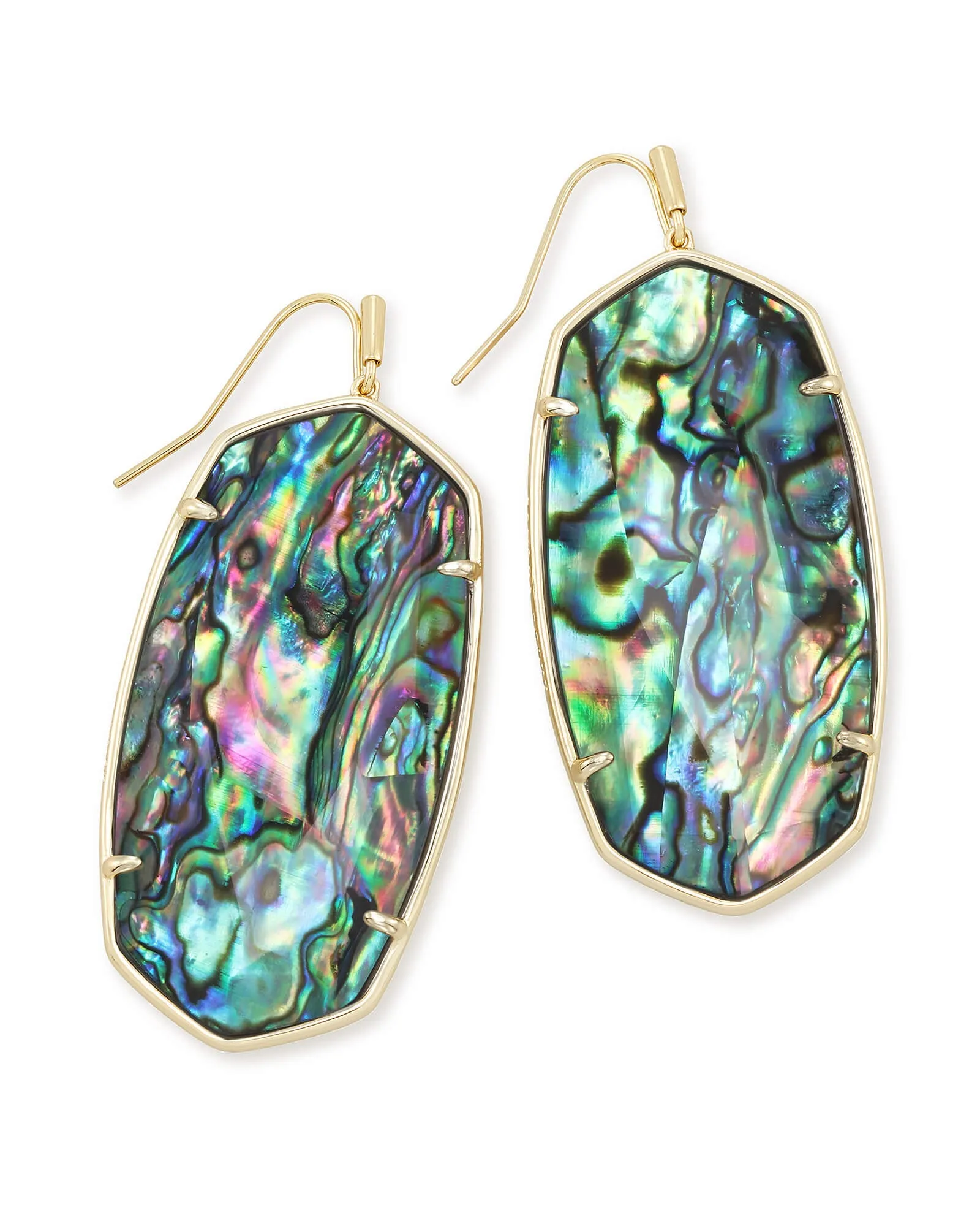 Kendra Scott Faceted Danielle Earring - Gold Abalone Shell
