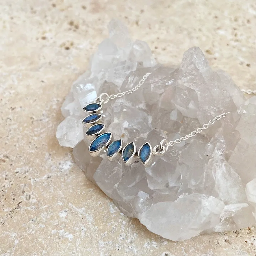 Labradorite Marquise Necklace - Zali