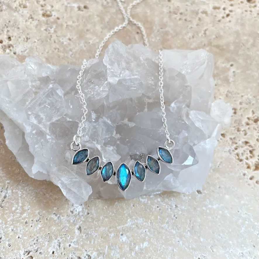 Labradorite Marquise Necklace - Zali