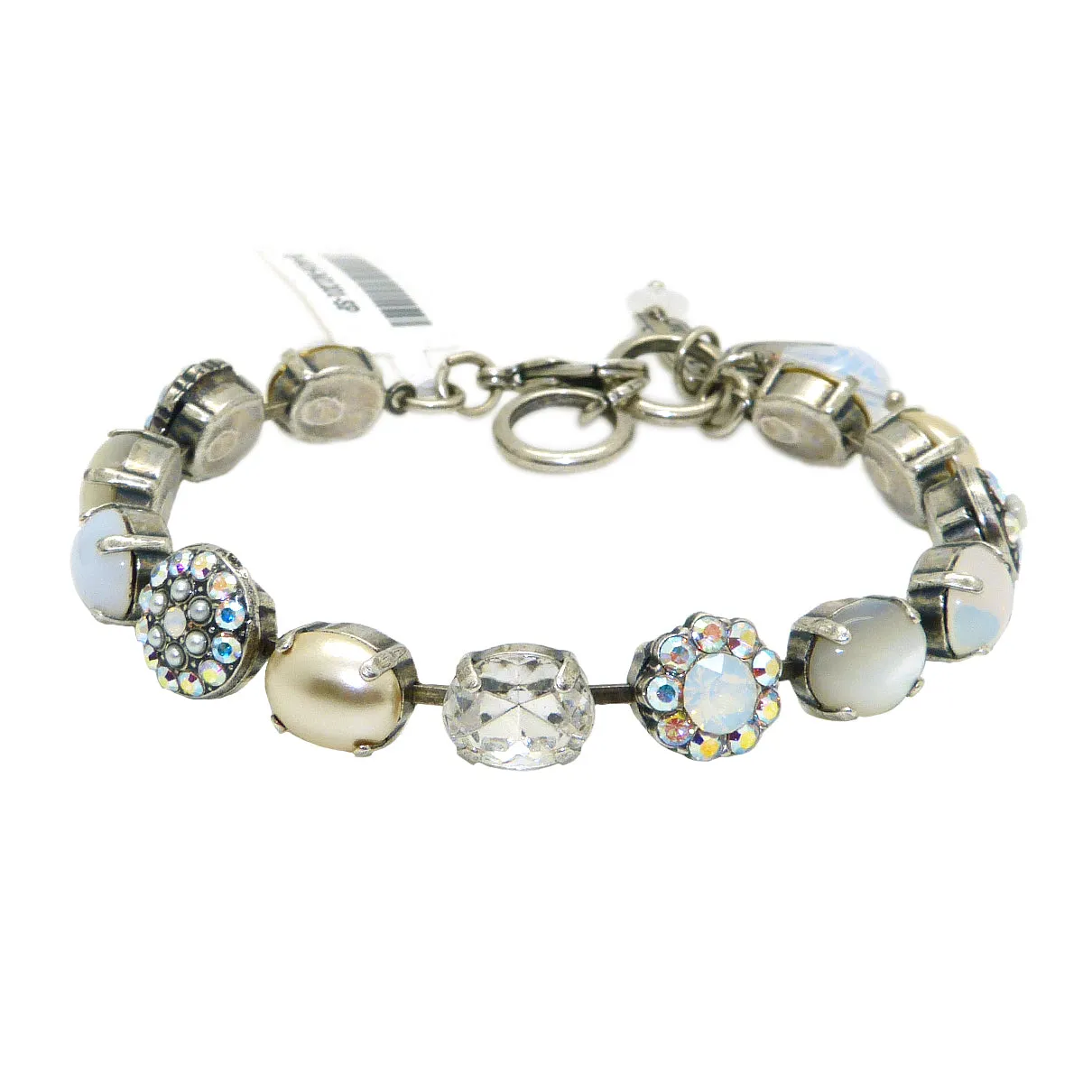 Mariana Handmade Swarovski Crystal 4416 Bracelet M1201Clear AB MOP Pearl