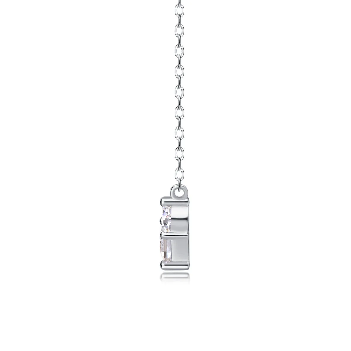 Moissanite Silver Pendant Love Necklace