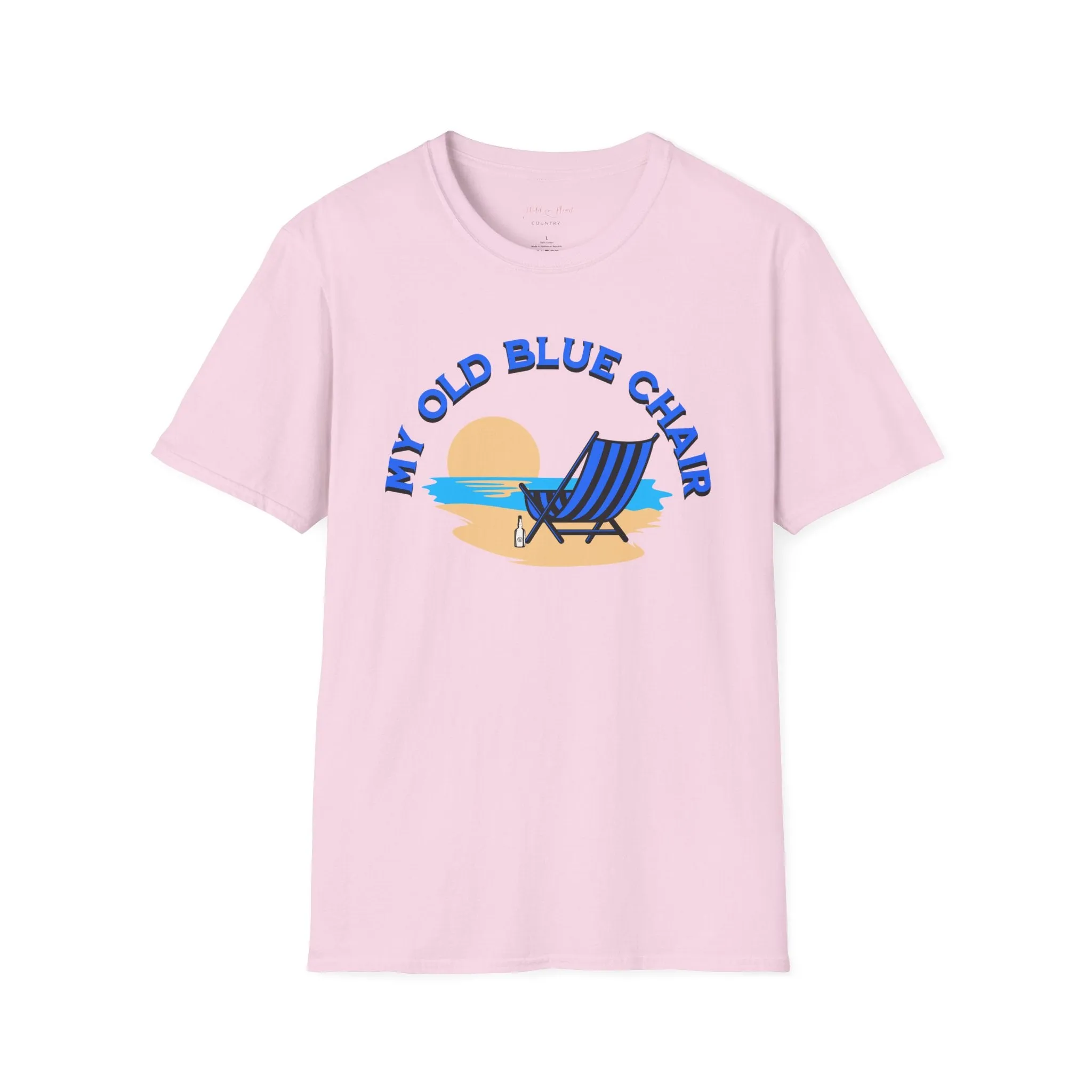 Old blue Chair T-Shirt, Country T-Shirt, Beach T-Shirt, Casual T-shirt, Country Lyric T-Shirt