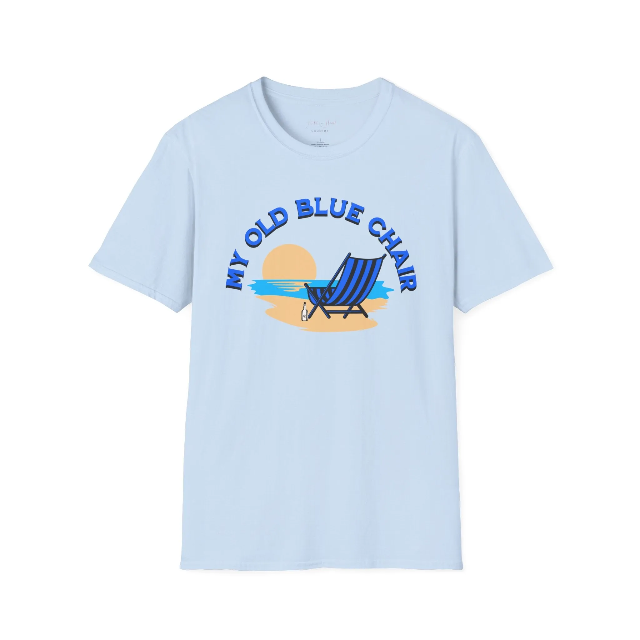 Old blue Chair T-Shirt, Country T-Shirt, Beach T-Shirt, Casual T-shirt, Country Lyric T-Shirt