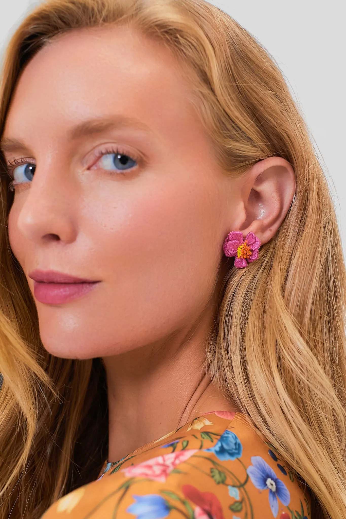 Orange and Pink Greer Studs