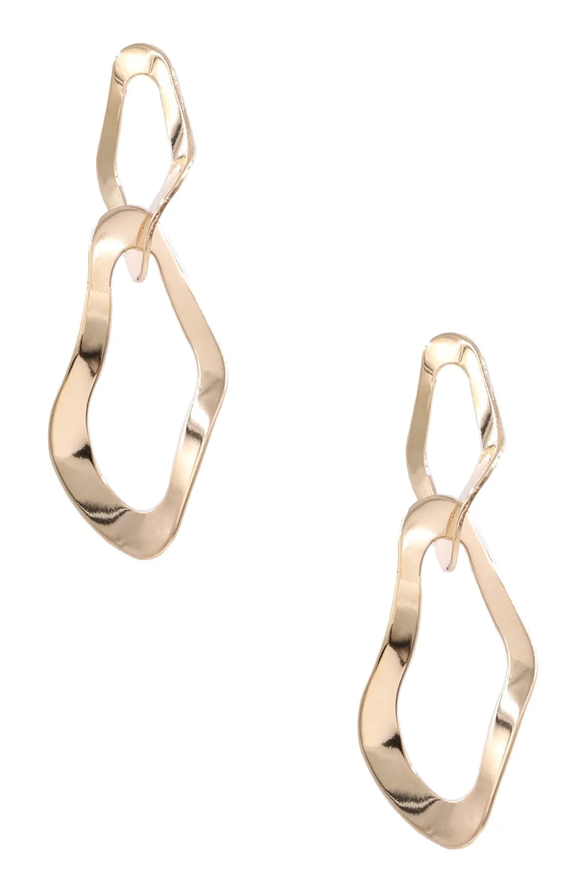 Oval Drop Post Back Earrings