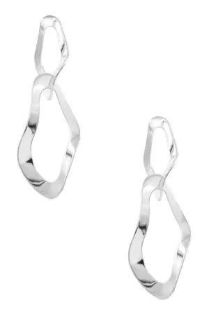 Oval Drop Post Back Earrings