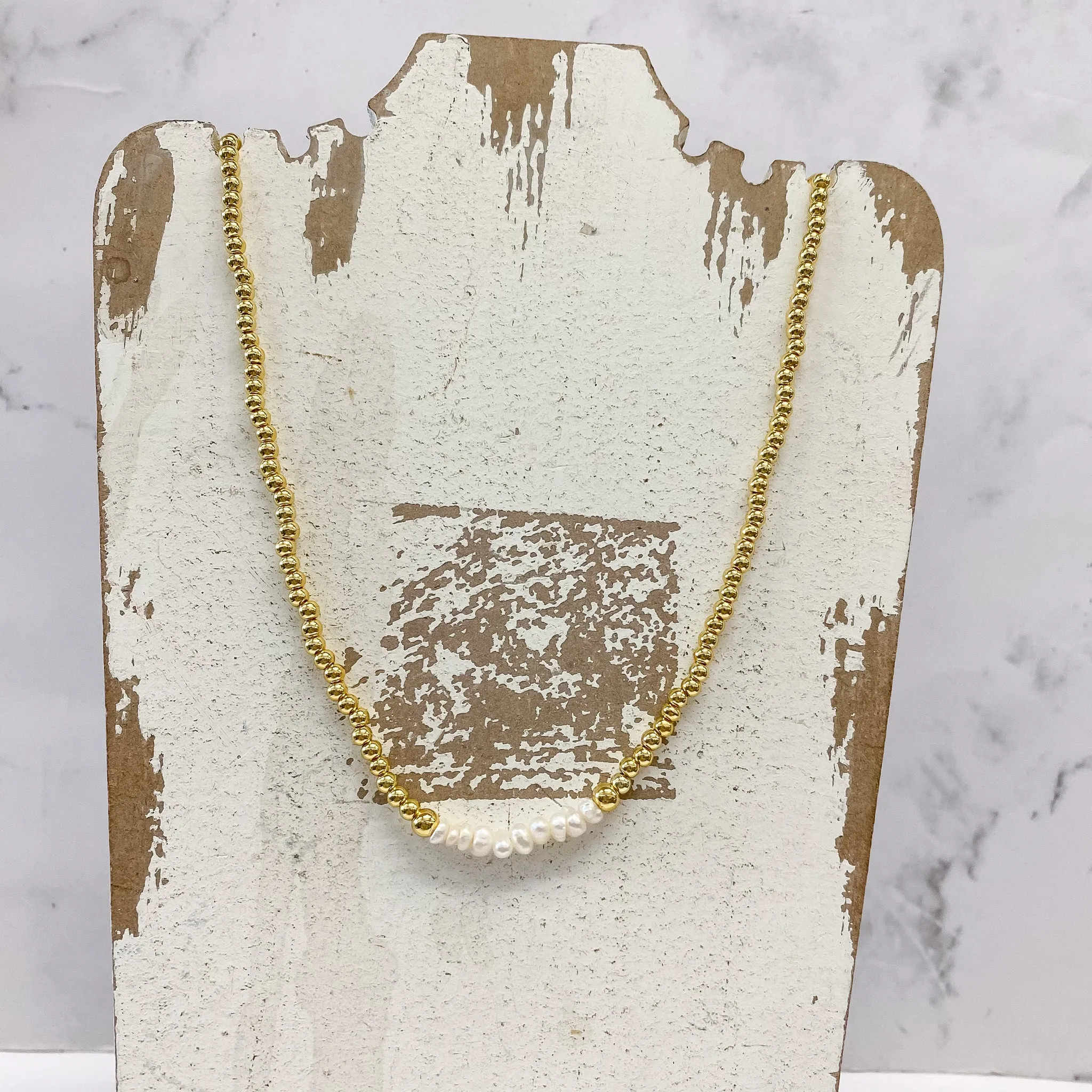 Pearl Accented Beaded Necklace