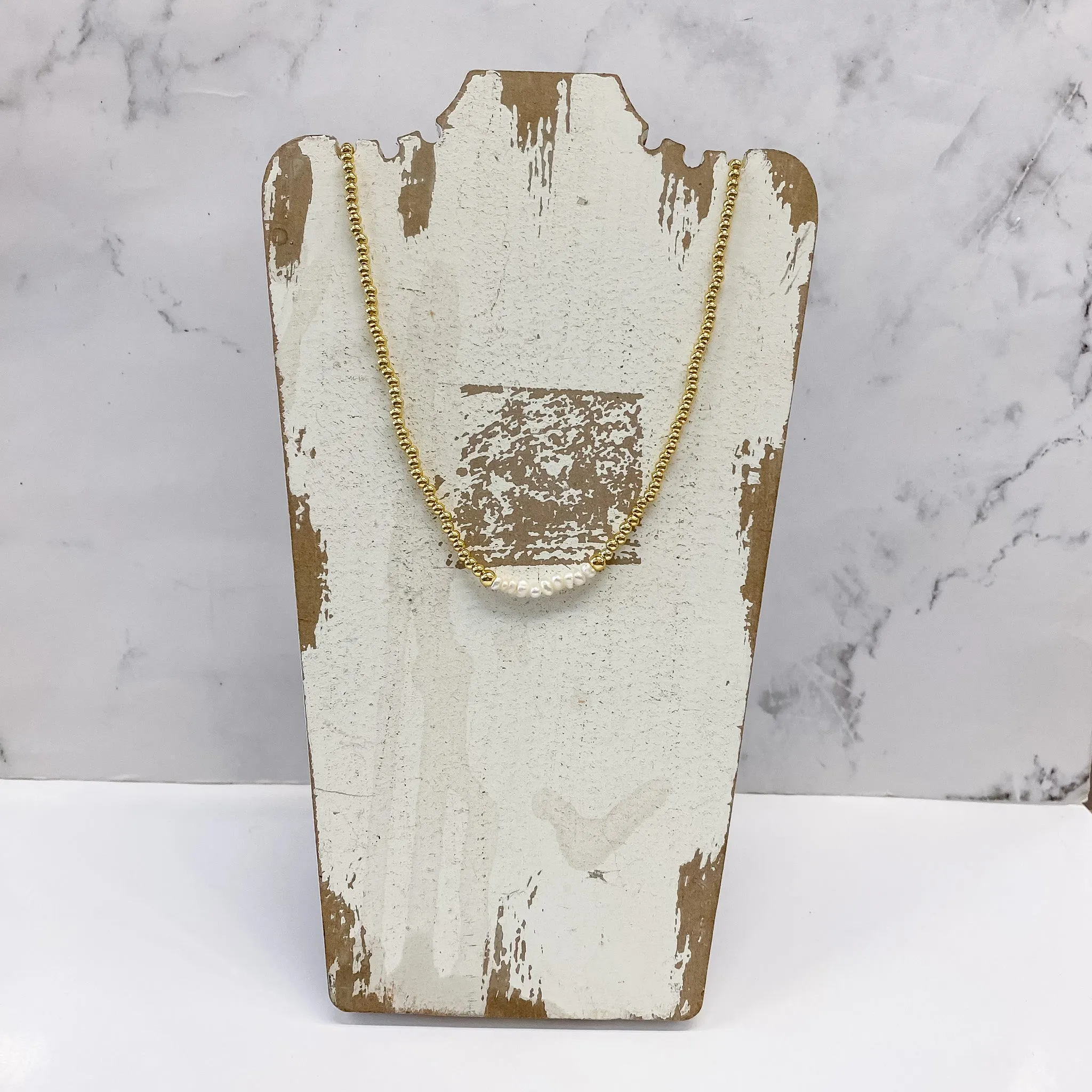 Pearl Accented Beaded Necklace
