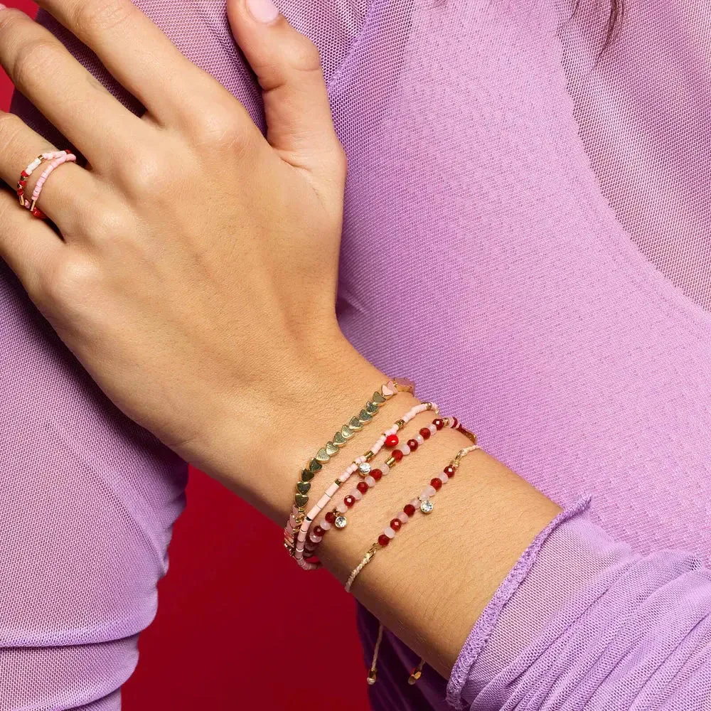 Pura Vida Lover Charm Dainty Bracelet  Soft String, Sweet Charm
