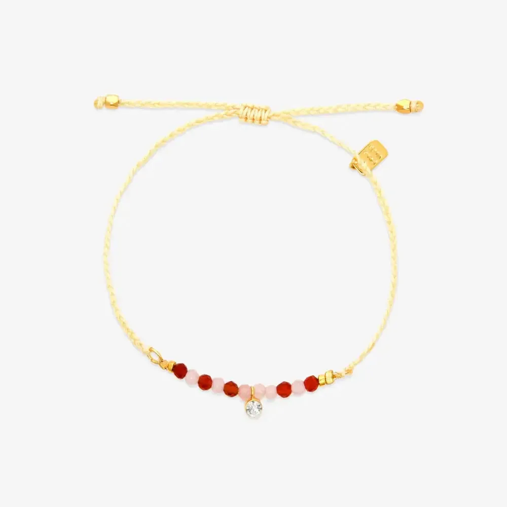 Pura Vida Lover Charm Dainty Bracelet  Soft String, Sweet Charm