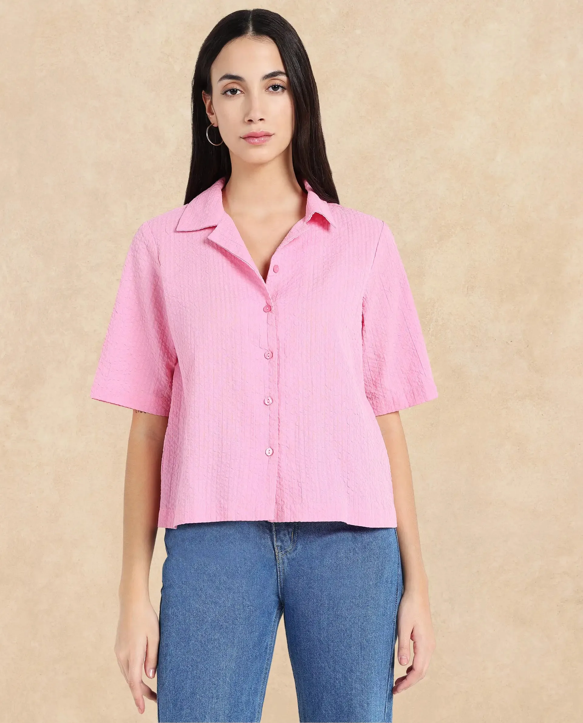 Rareism Women Nomiki Pink Plain Top