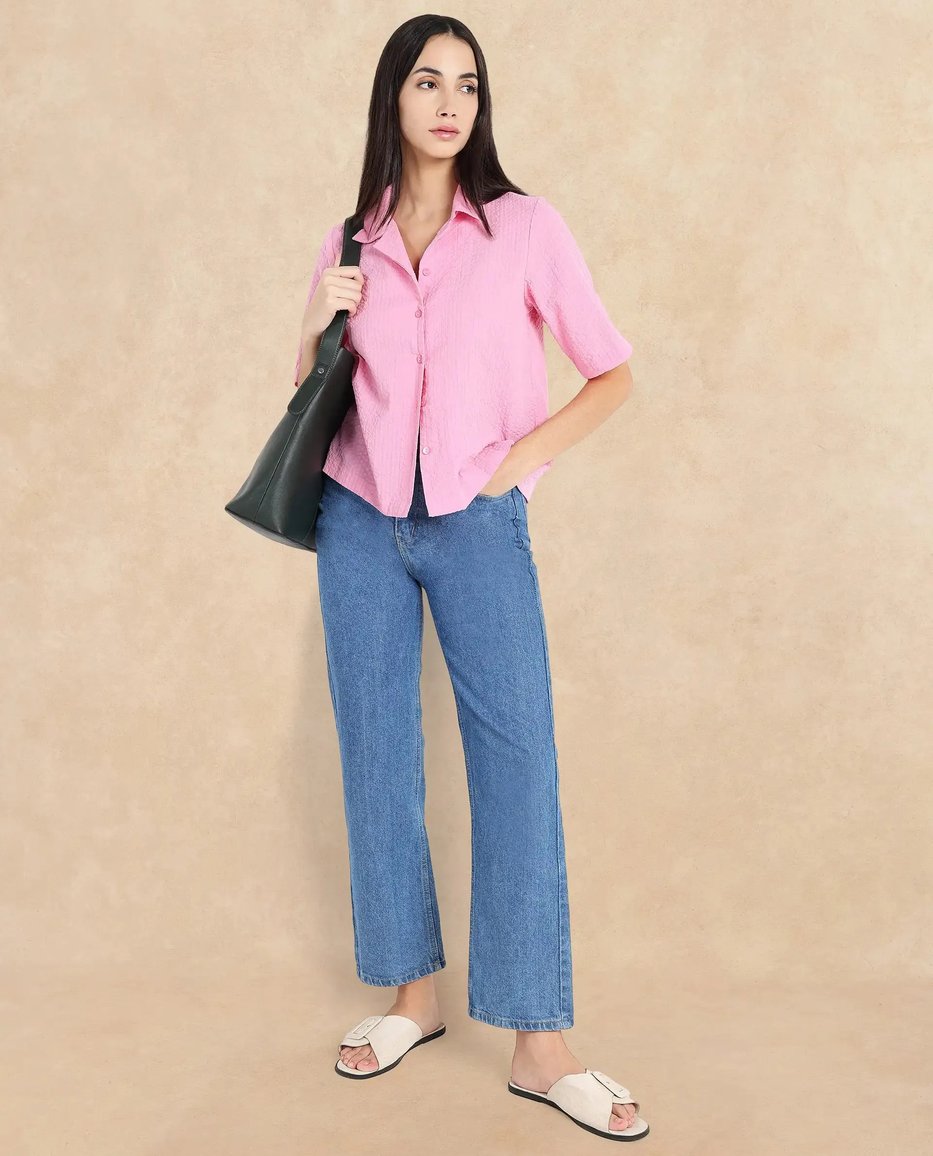 Rareism Women Nomiki Pink Plain Top