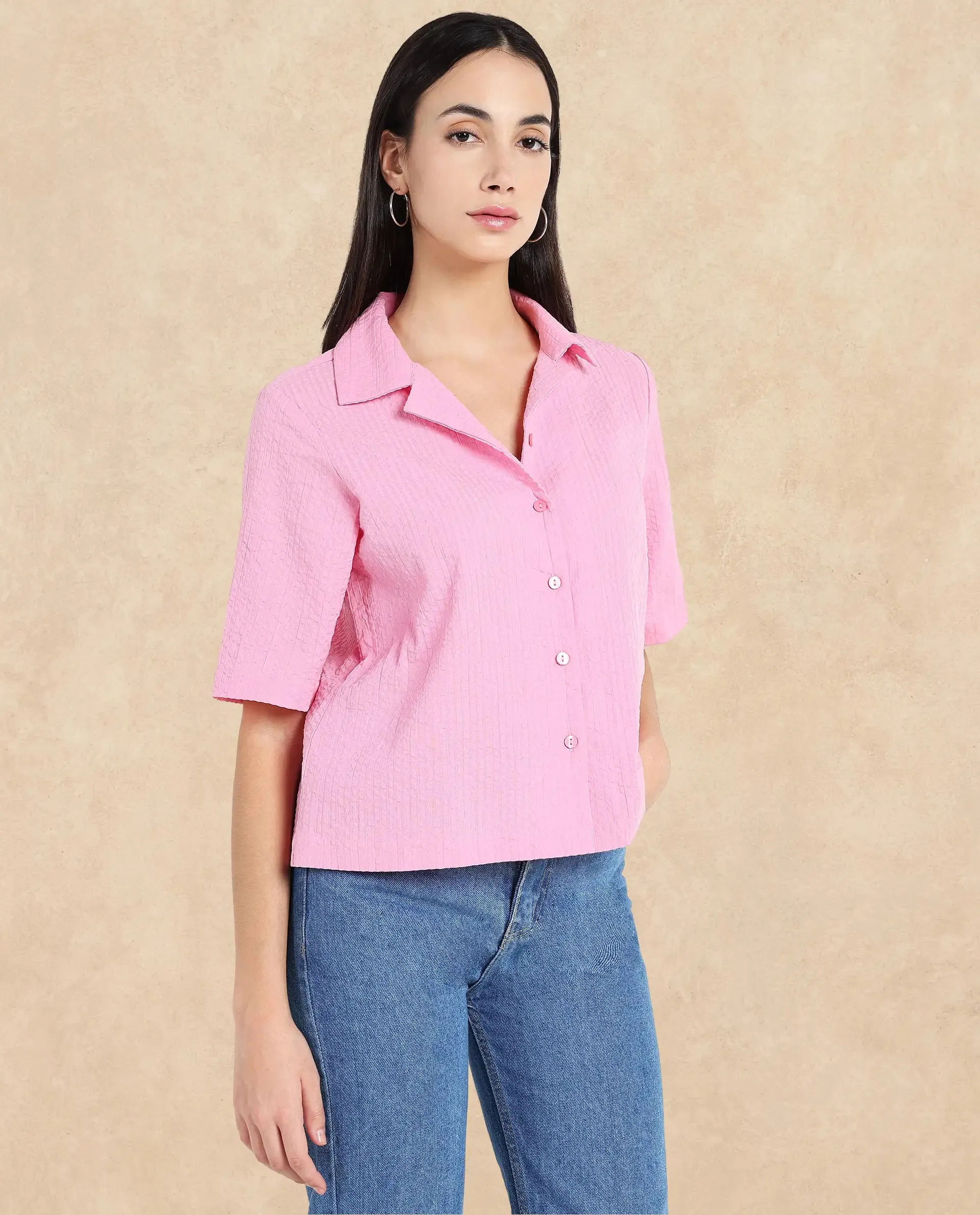 Rareism Women Nomiki Pink Plain Top