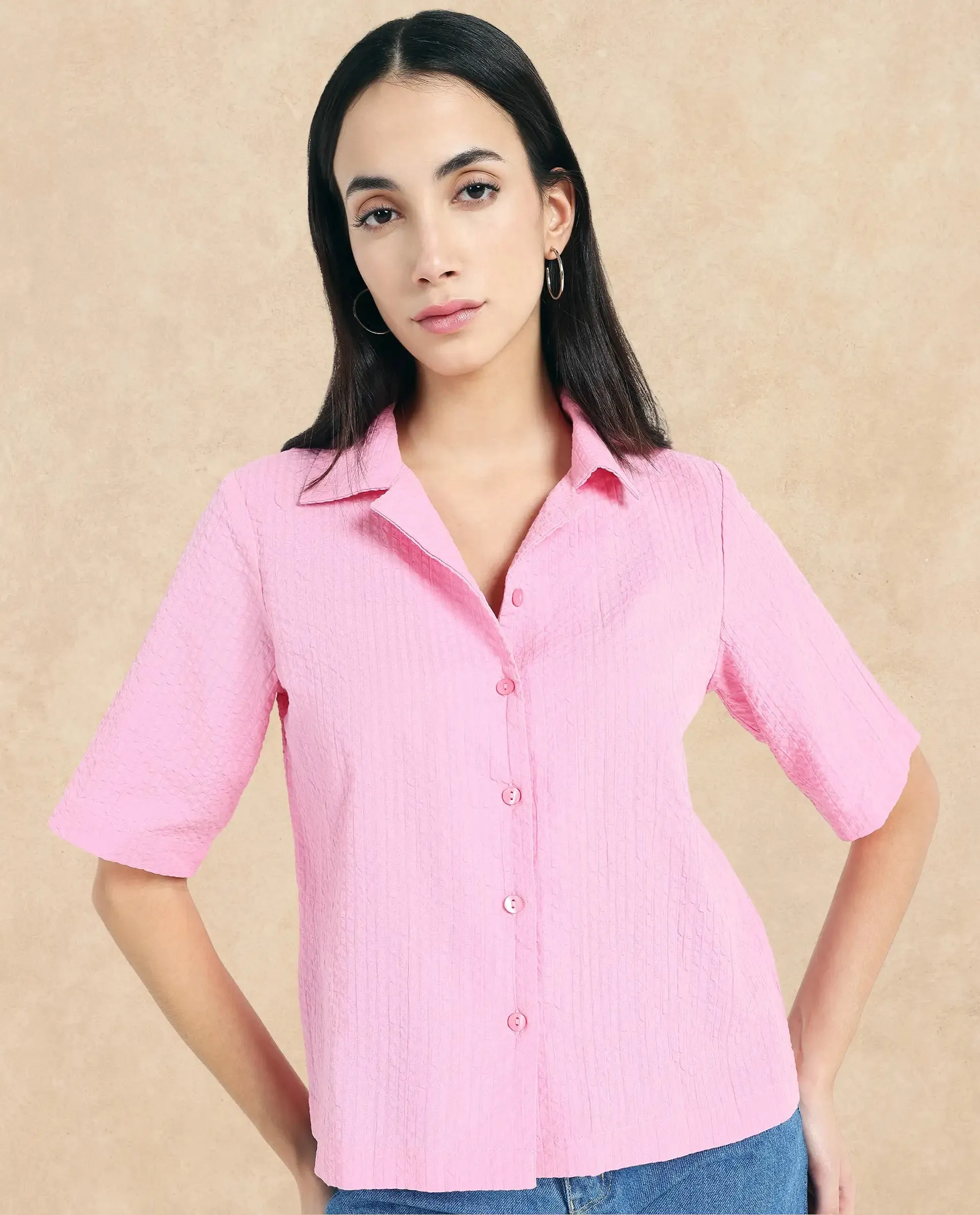 Rareism Women Nomiki Pink Plain Top