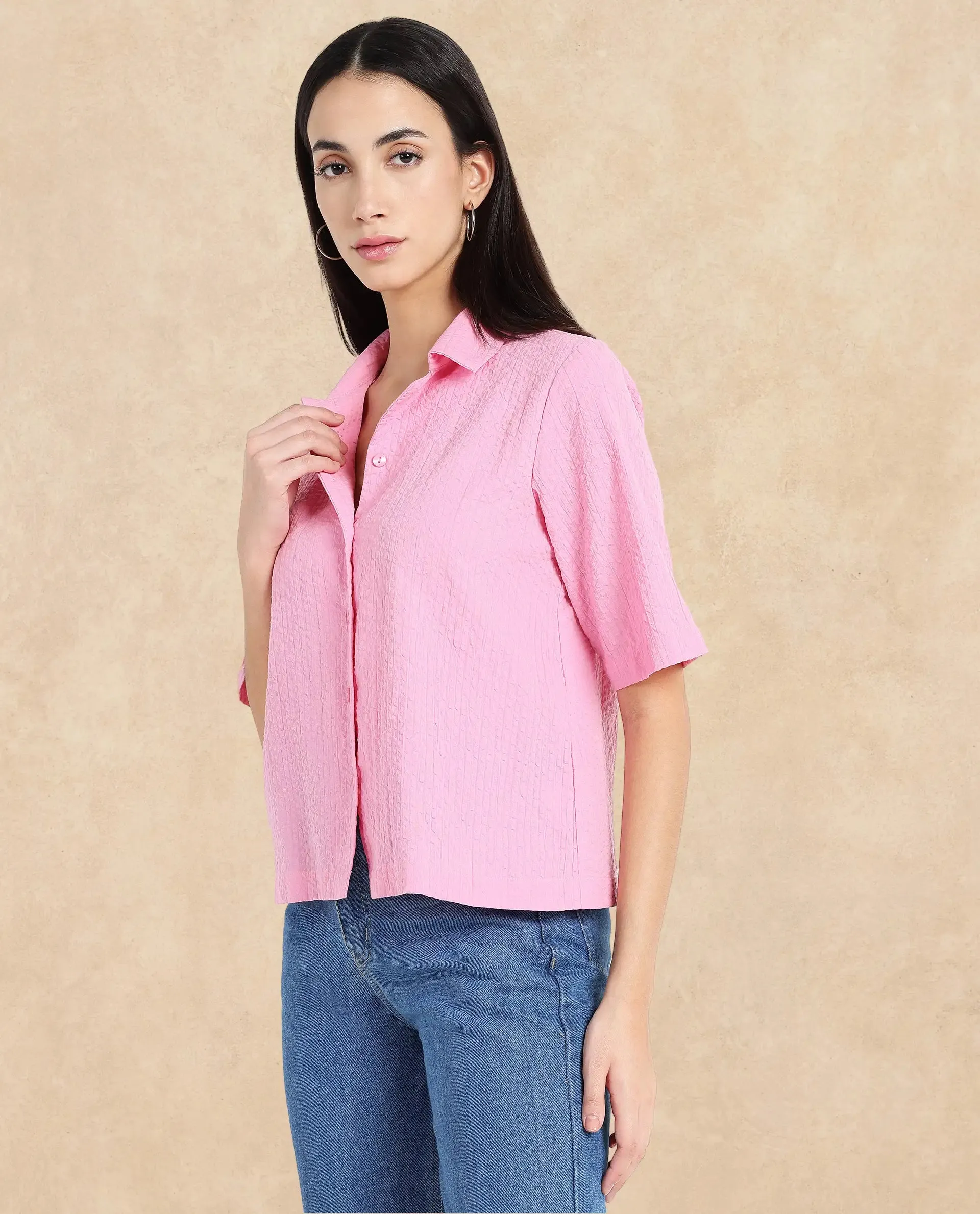 Rareism Women Nomiki Pink Plain Top