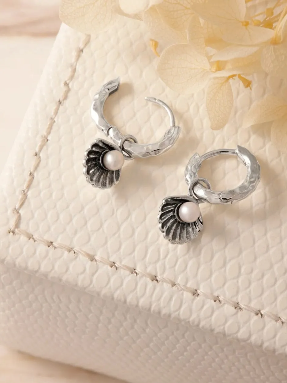 Seaside Ethereal Huggies - Silver