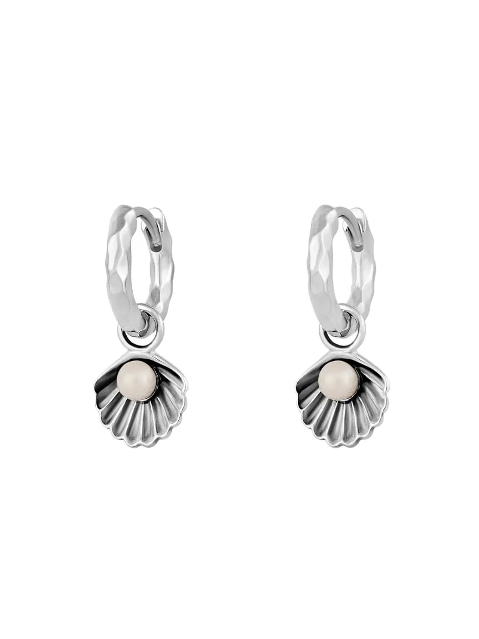 Seaside Ethereal Huggies - Silver