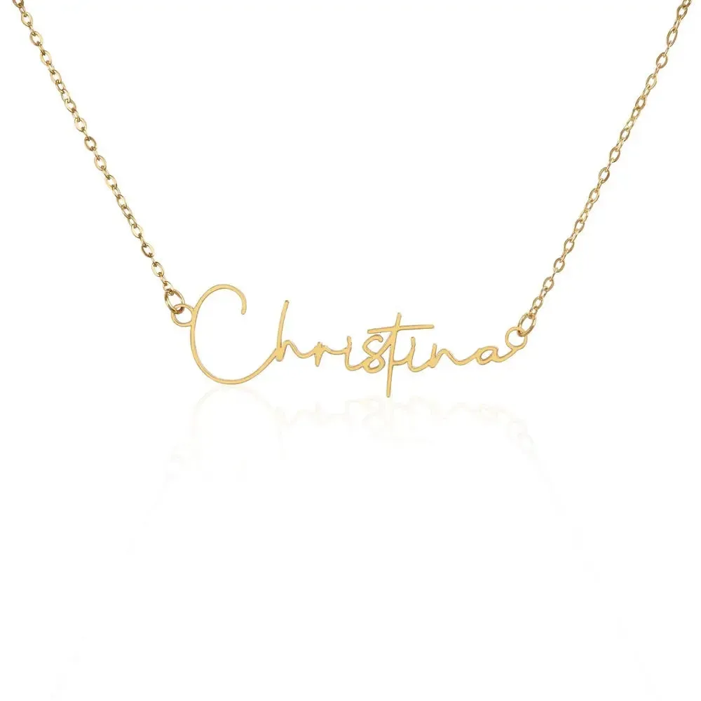 Signature Name Necklace: A Stylish Keepsake They'll Love!