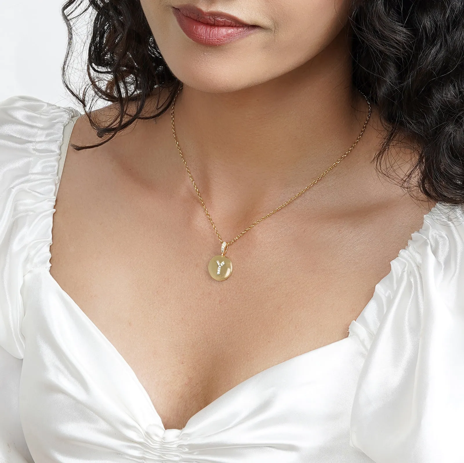 Silken Alphabet Y Necklace