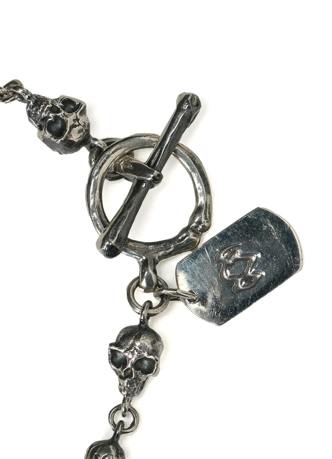SILVER 950 ALIENSKULL CHAIN NECKLACE