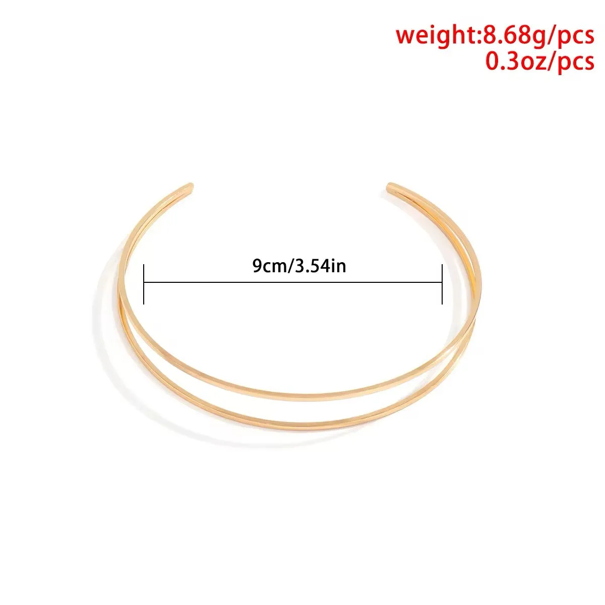 Simple Elegant Glossy Open Cuff Arm Bracelet
