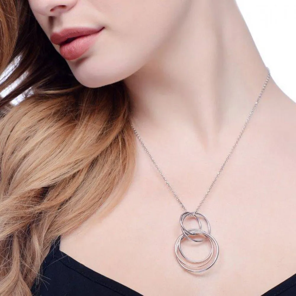 Sterling Silver & Rose Gold Vermeil 2 Tier Circle Necklace