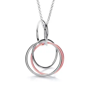 Sterling Silver & Rose Gold Vermeil 2 Tier Circle Necklace