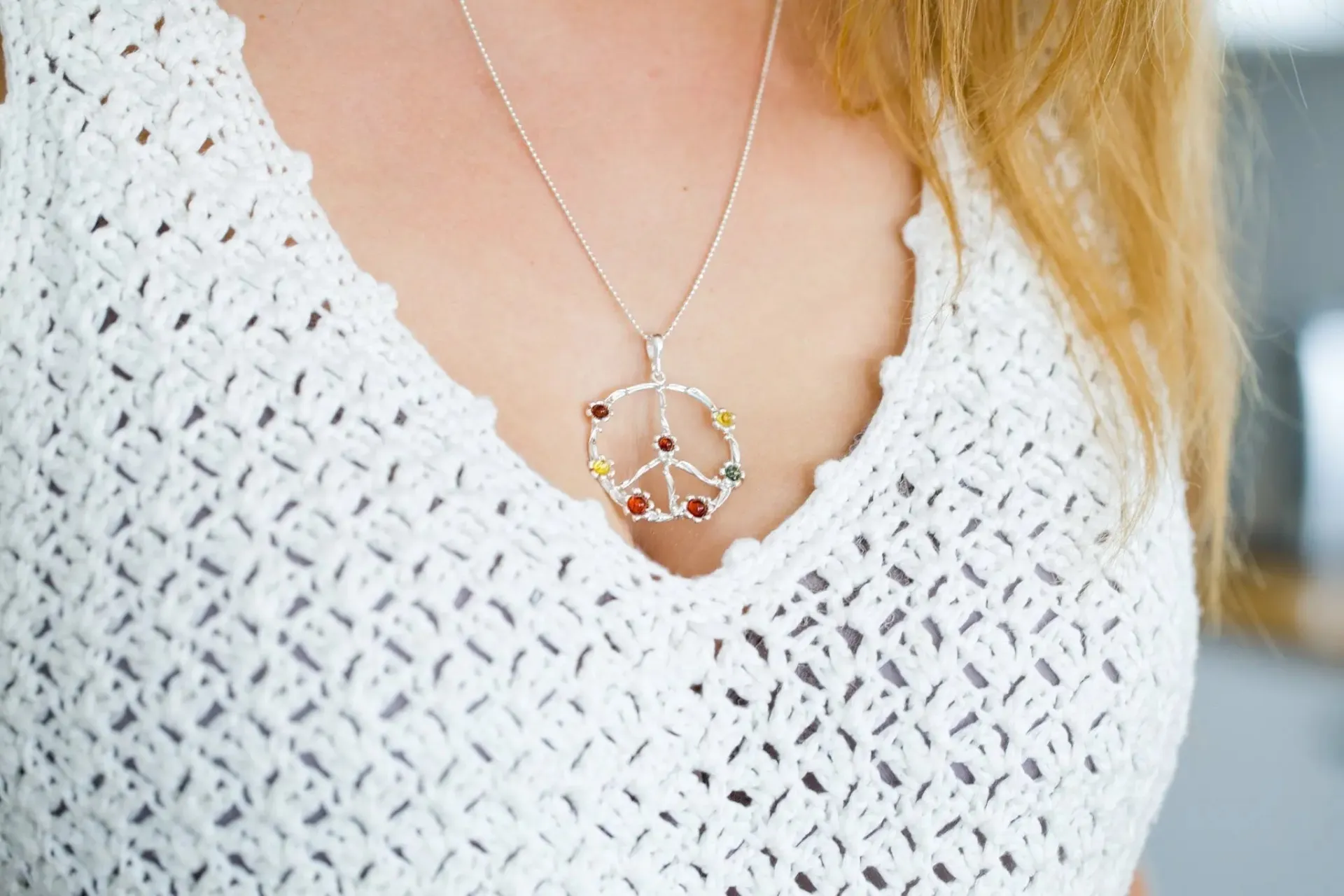 Sterling Silver Diamond Ball Chain - 21.6" (55cm) Necklace