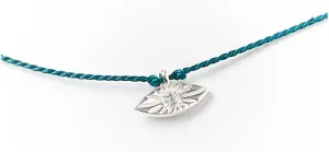 STERLING SILVER JIVALA CHARM NECKLACE - EVIL EYE 