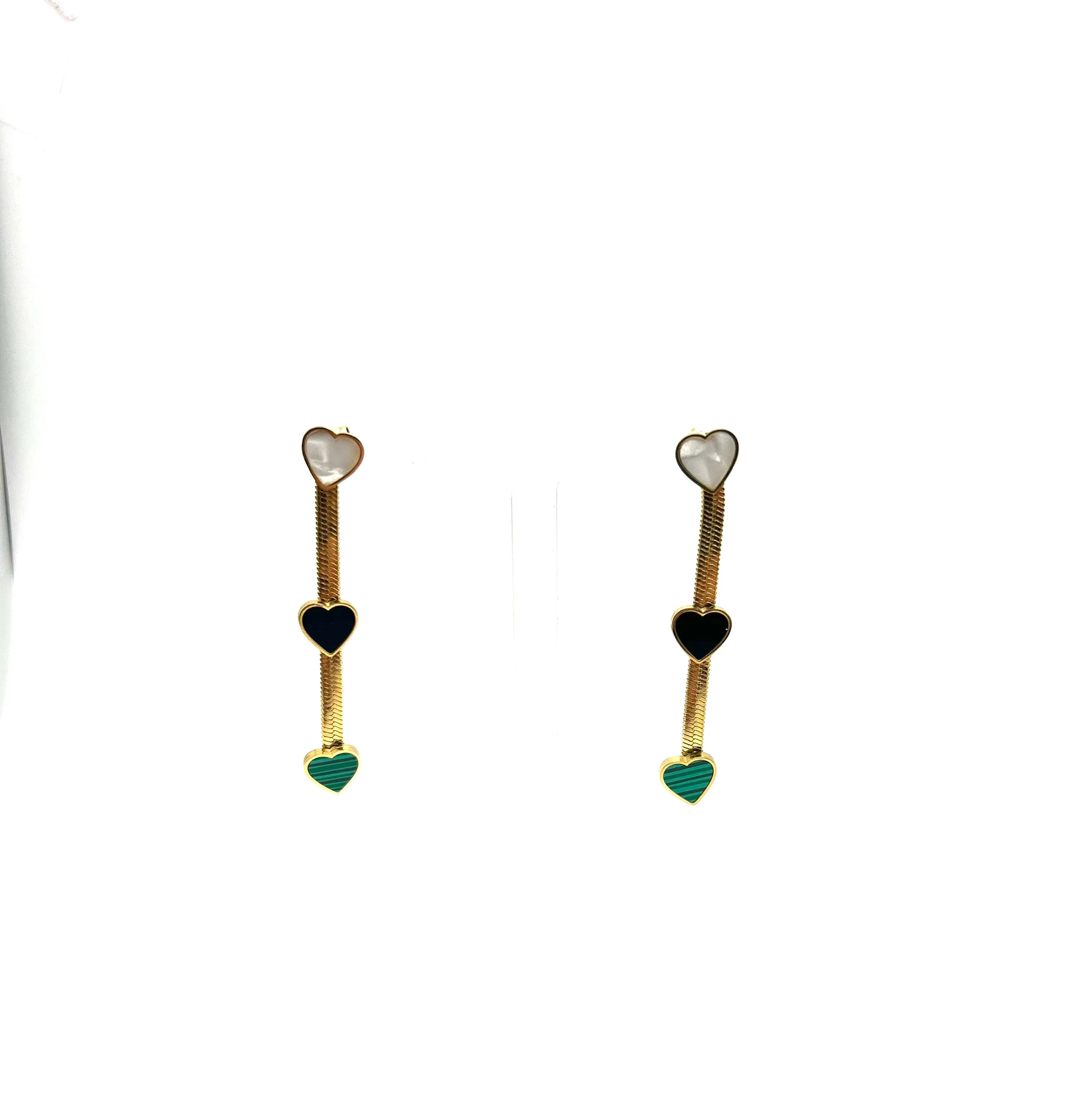 Triple Heart Earrings