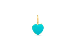 Turquoise Heart Charm
