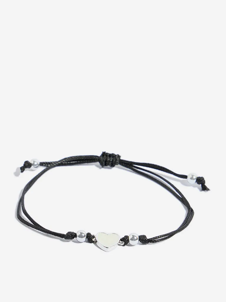 Westside Accessories Silver Charms Bracelet Set - Pack of 4