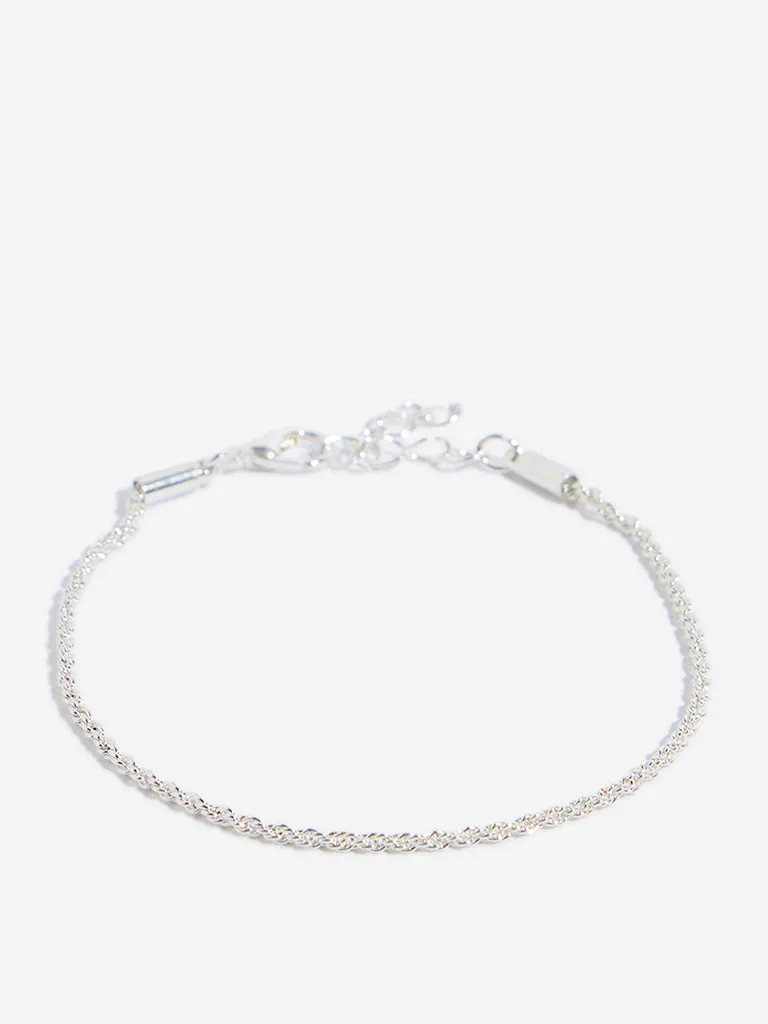 Westside Accessories Silver Charms Bracelet Set - Pack of 4