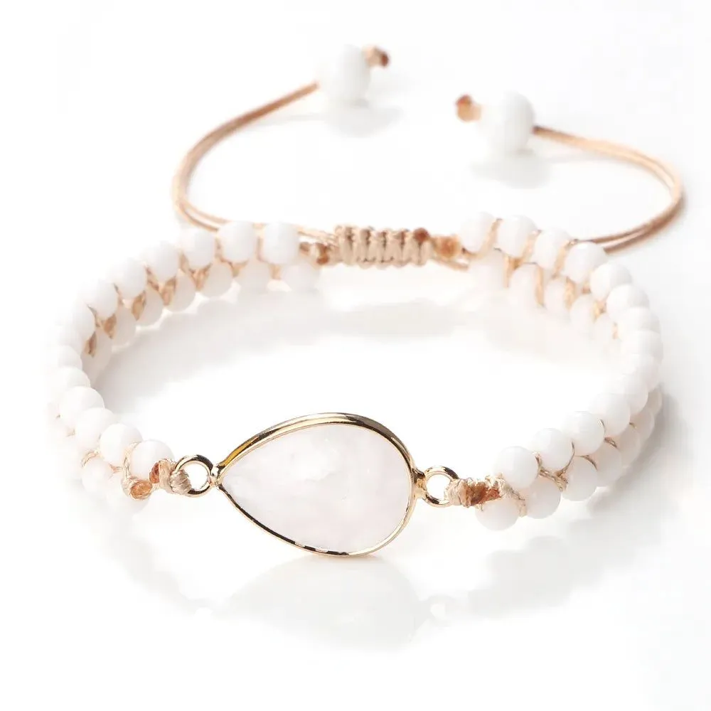 White Stone Shapes Bracelet