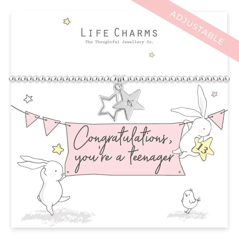 You're a Teenager -13 Rosey Rabbit Bracelet